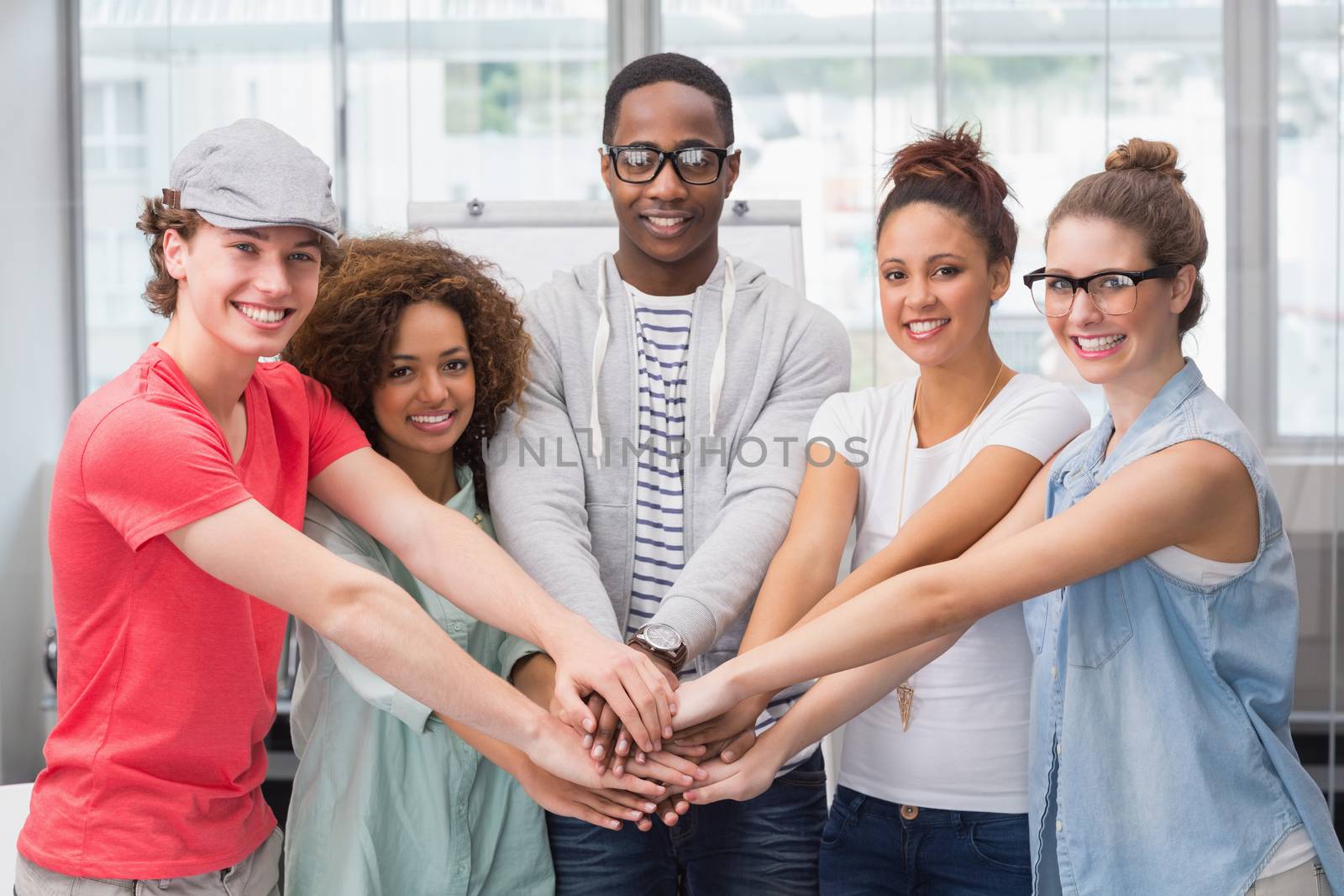 Fashion students working as a team at the college