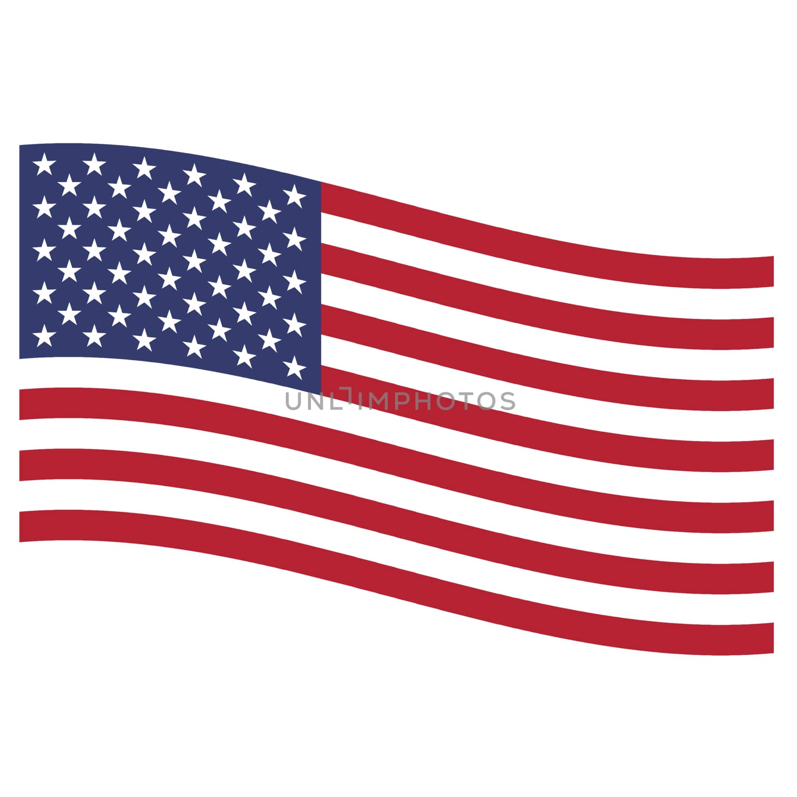 United States flag rippled by claudiodivizia