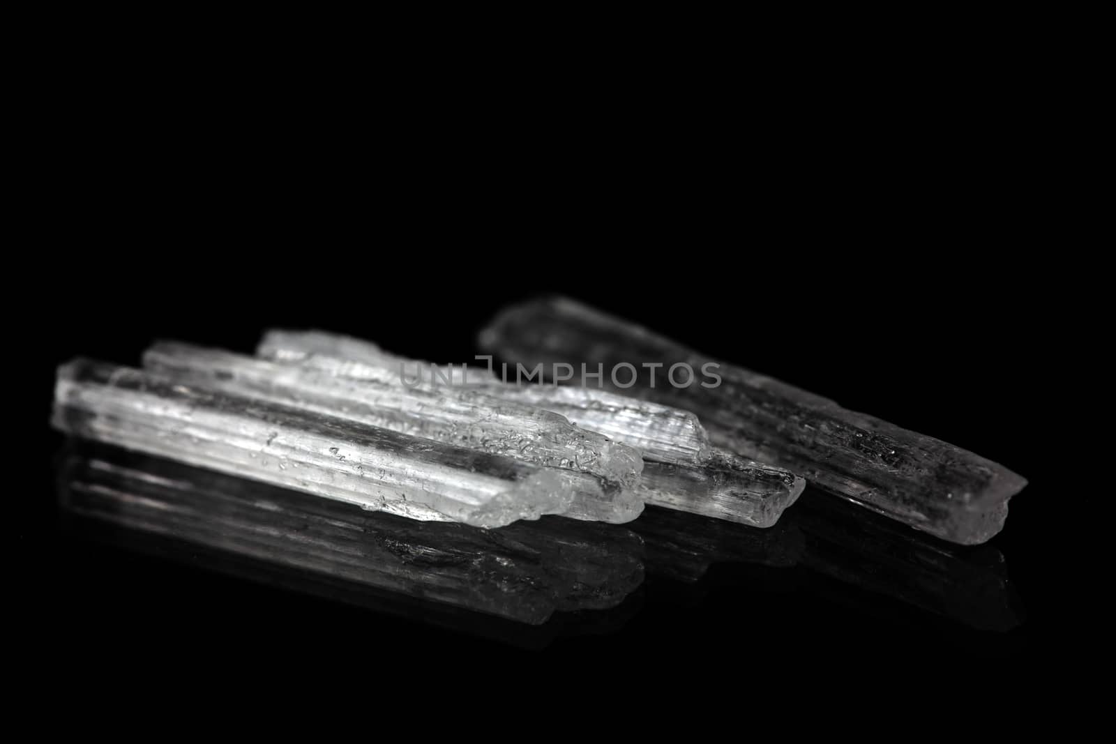 A macro photo of menthol crystals.