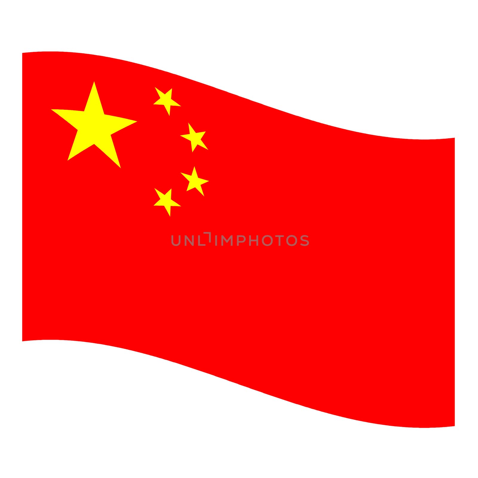 China flag rippled by claudiodivizia