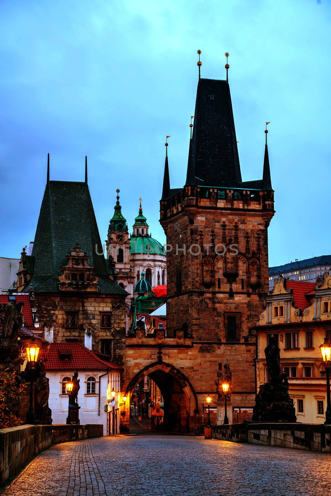 The Old Town with Charles bridge in Prague by AndreyKr