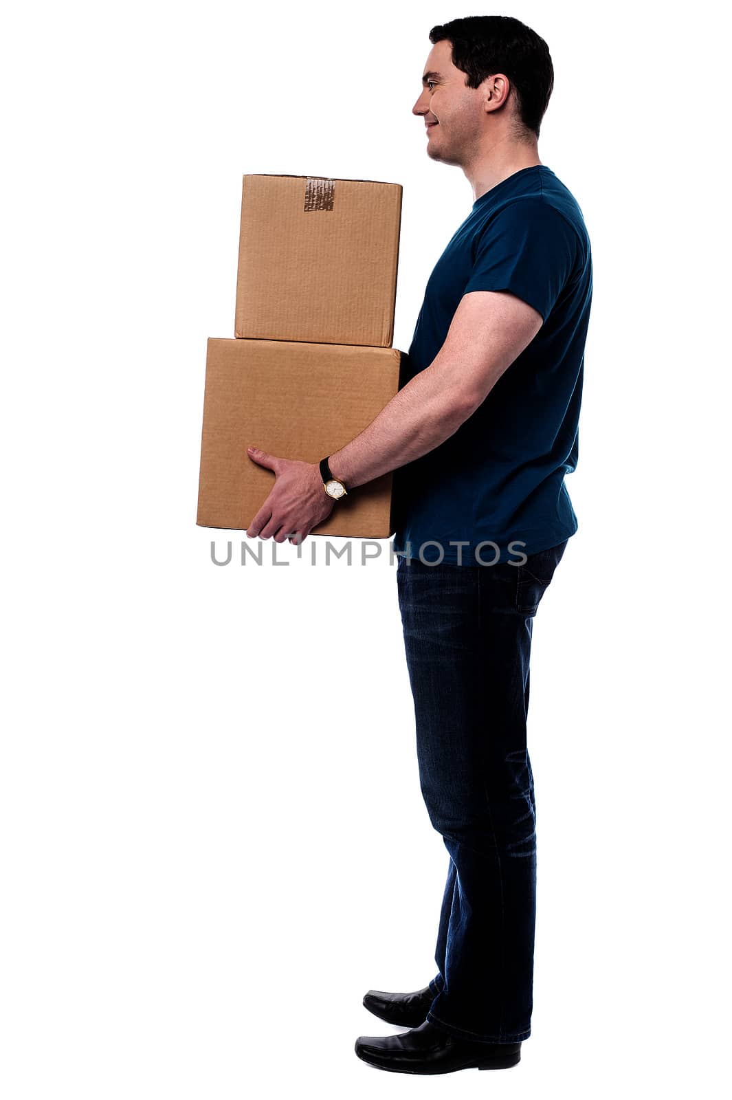 I am in queue for booking a parcels. by stockyimages