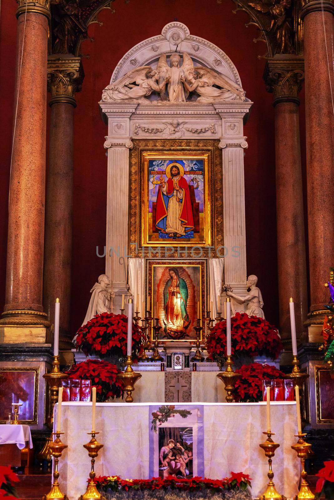 Old Basilica Guadalupe Altar Mexico City Mexico by bill_perry