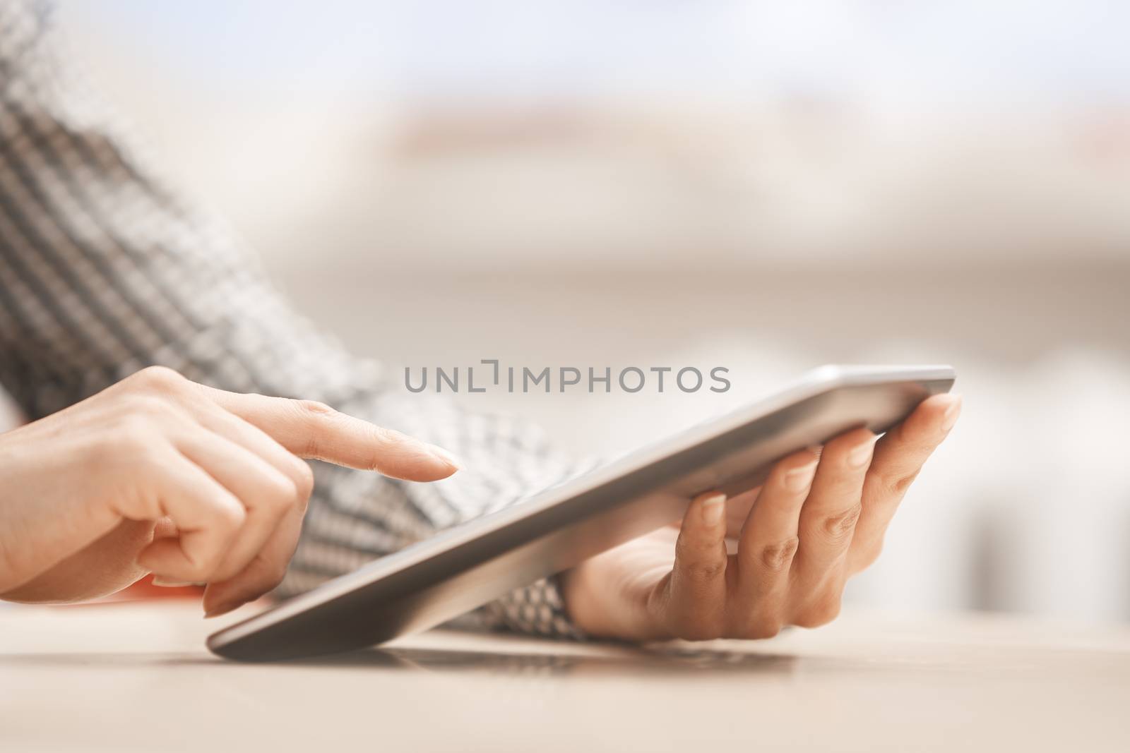 Businesswoman at office working with digital tablet