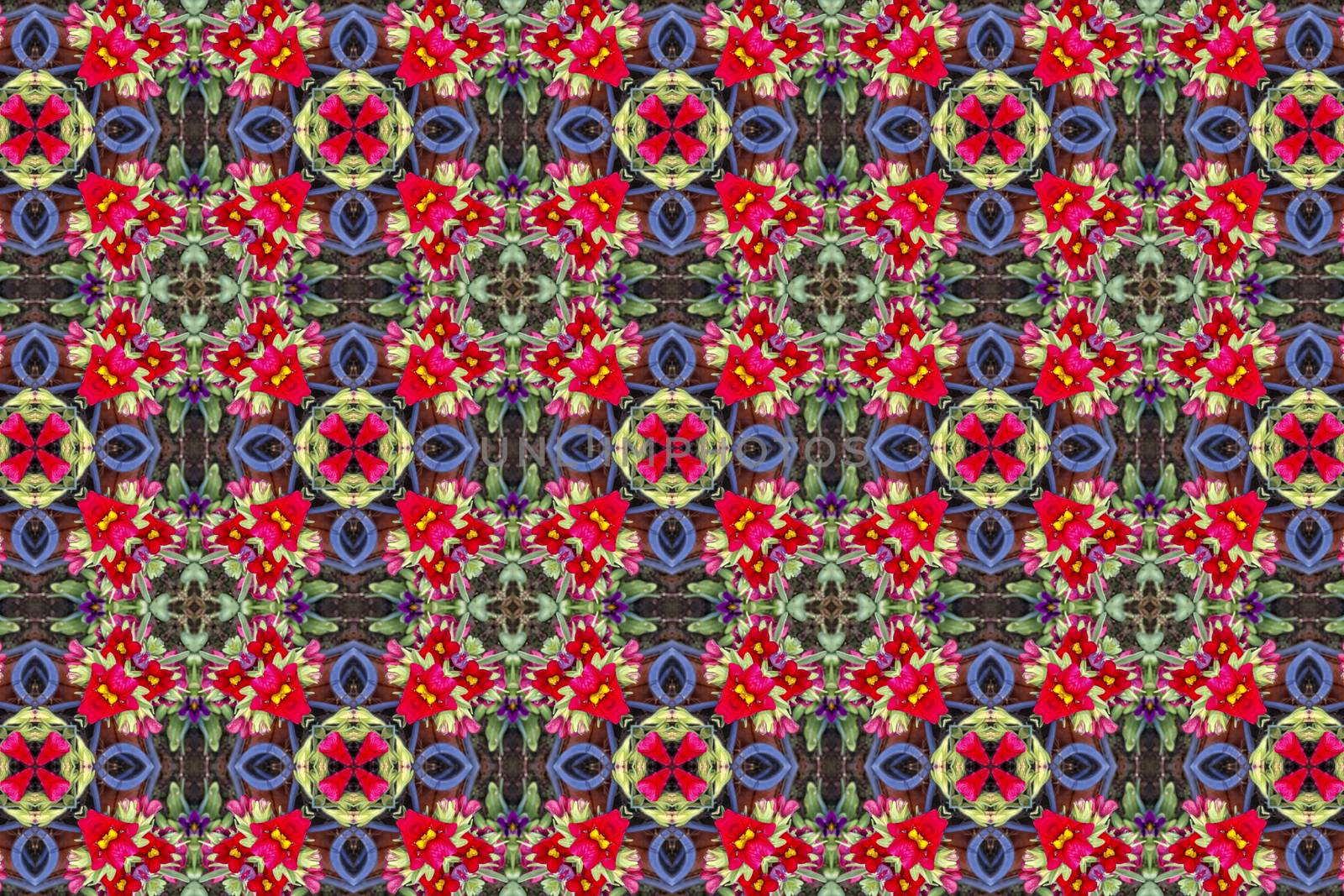 kaleidoscopic floral pattern, abstract background for design