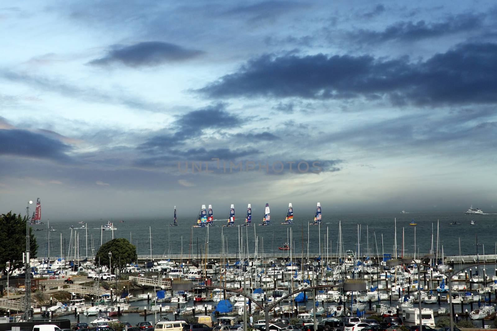 San Francisco, CA, USA - August 31, 2013: one of the most prestigious regattas in the world of the America's Cup in San Francisco
