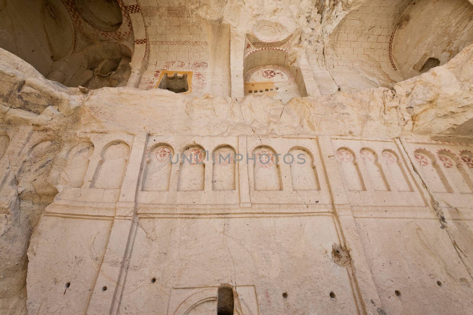 Remains of historic church in Cappadocia Turkey