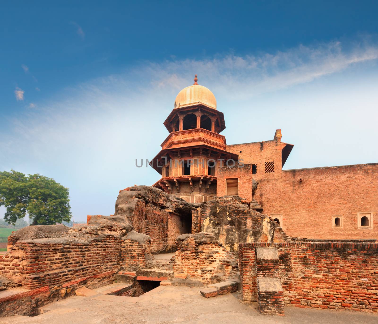 Agra Fort, is a monument,  a UNESCO World Heritage site located in Agra, Uttar Pradesh, India. The fort can be more accurately described as a walled city.