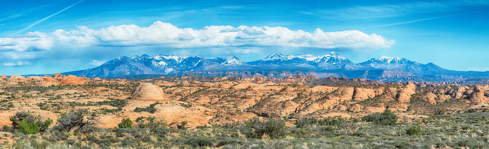 canyon badlands and colorado rockies lanadscape