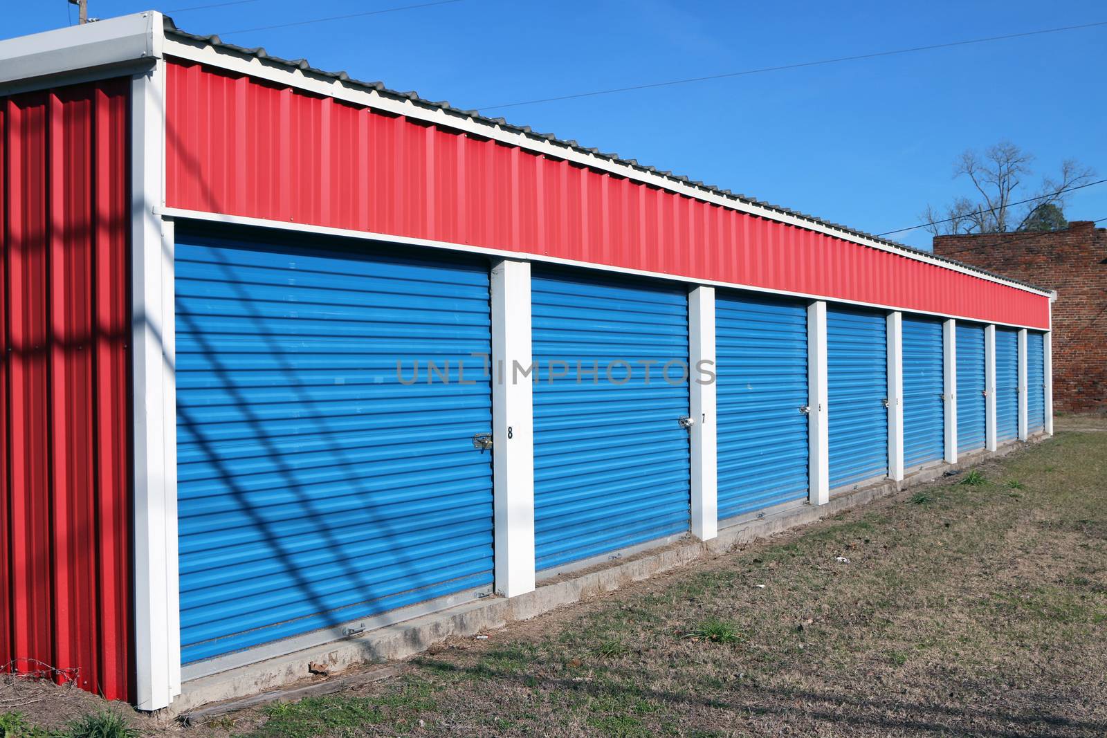 Storage units in a retail lease facility.  Many people use these for temporary storage of household goods.