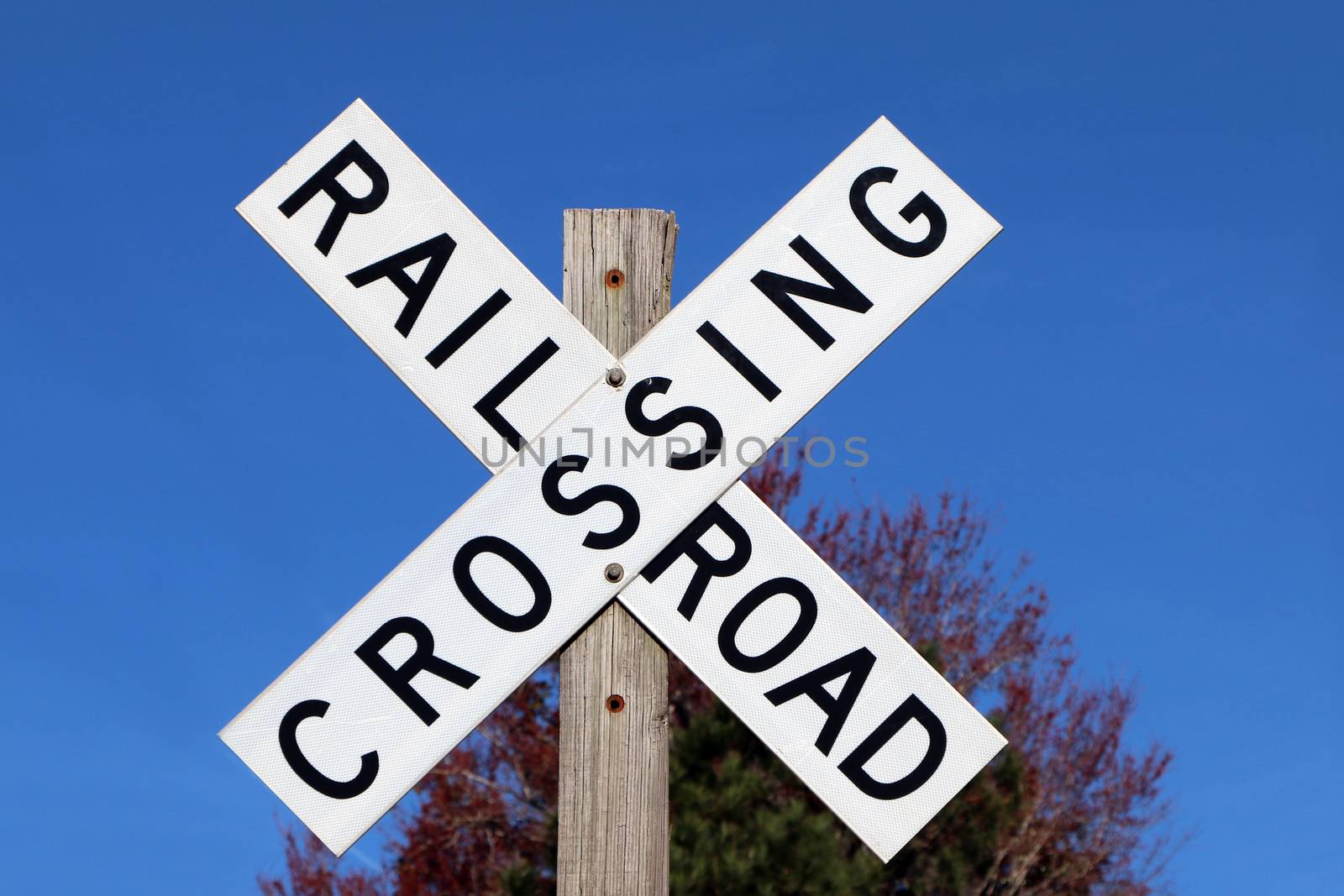 Railroad crossing sign by jimmartin