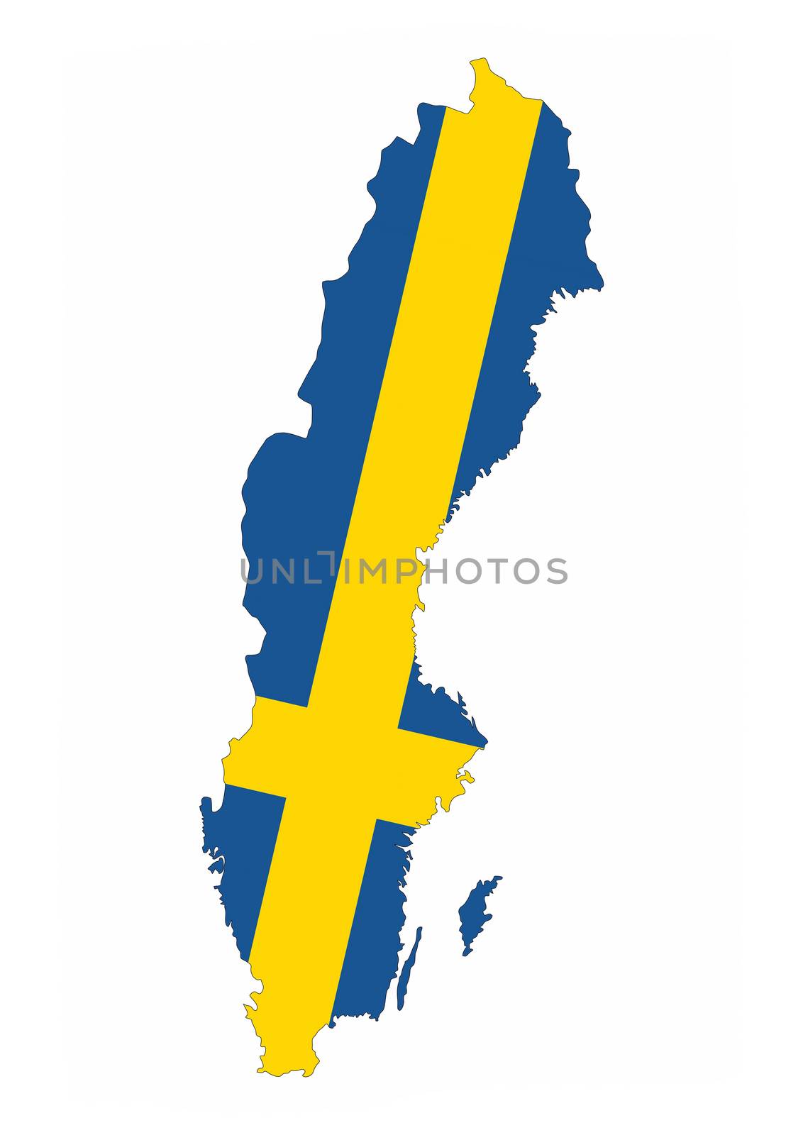 sweden country flag map shape national symbol