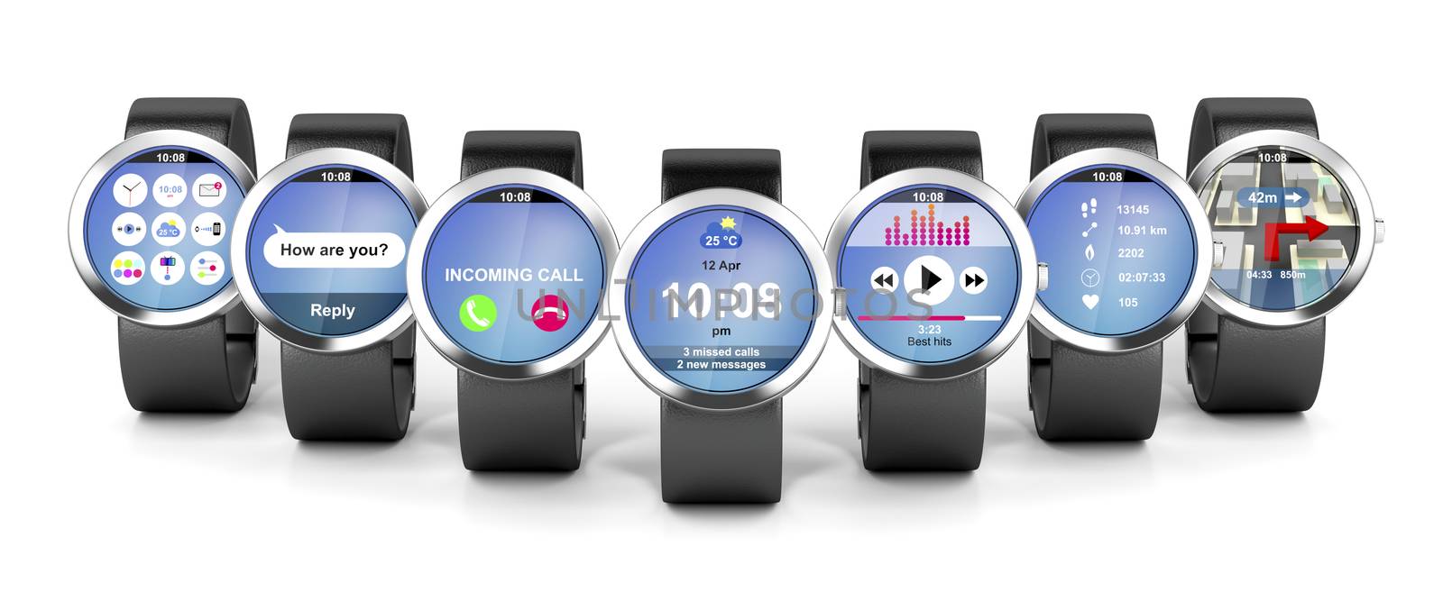 Group of smart watches by magraphics