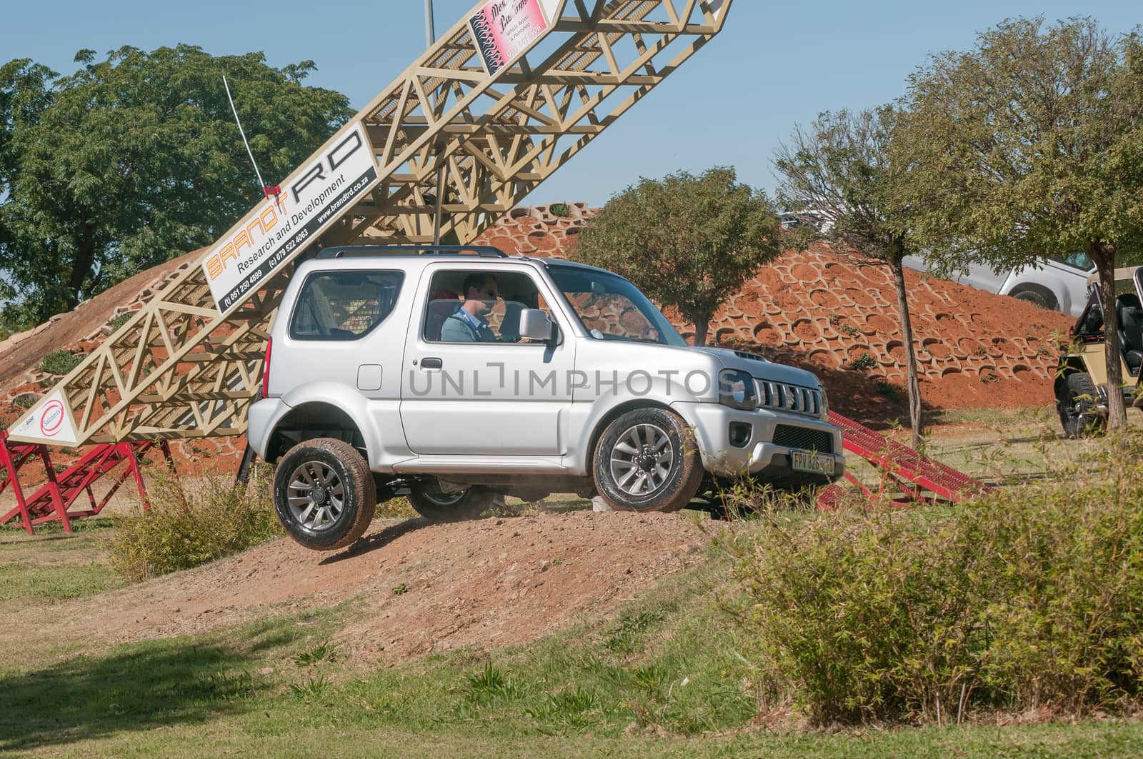 BLOEMFONTEIN, SOUTH AFRICA - APRIL 28, 2015: Display of the capabilities of 4x4 vehicles at the yearly Bloemfontein Show