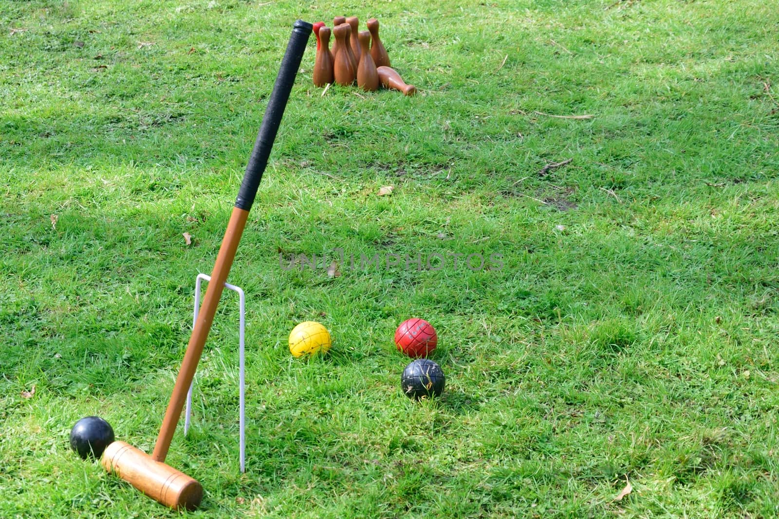 Croquet Equipment with  outdoor  skittles by pauws99