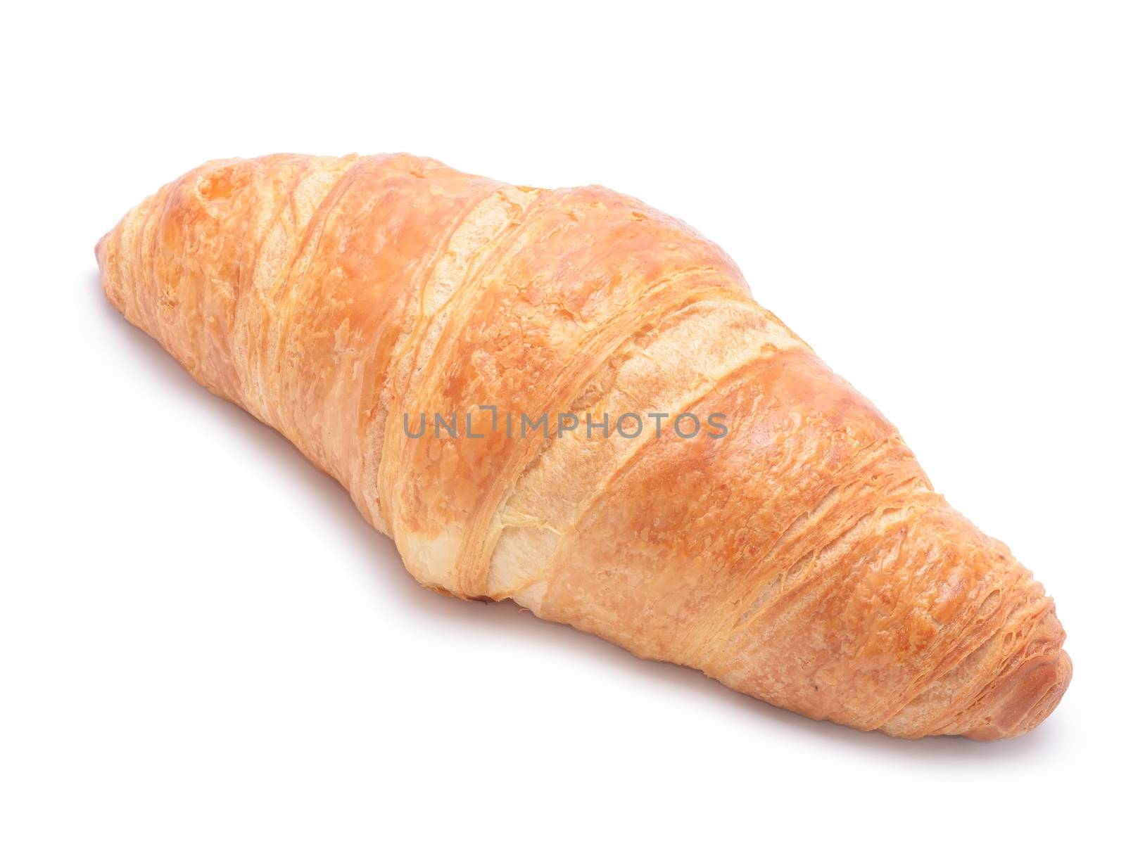Croissant on white background by comet