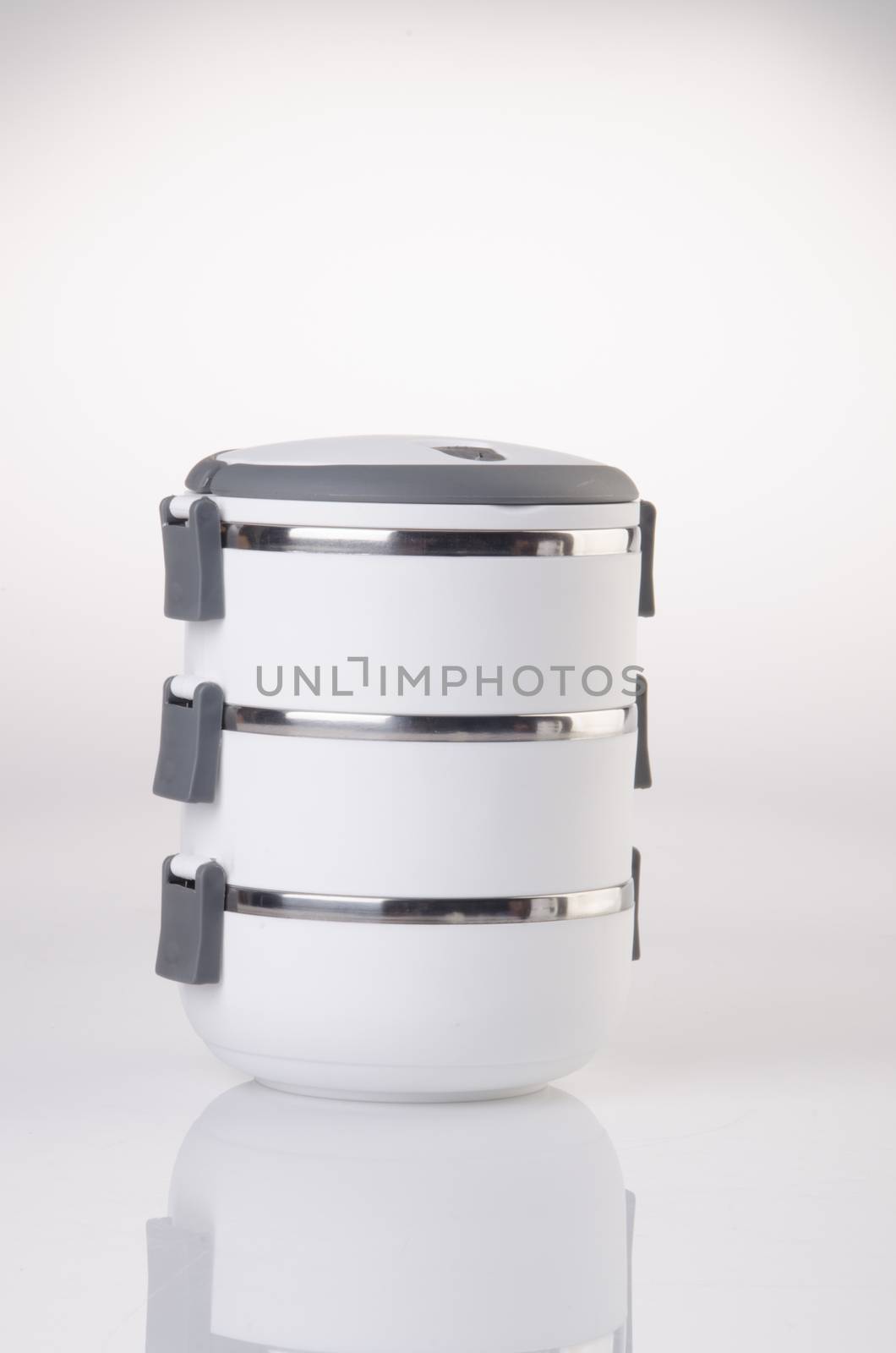 Food Container Tiffin, Food Container on background. by heinteh