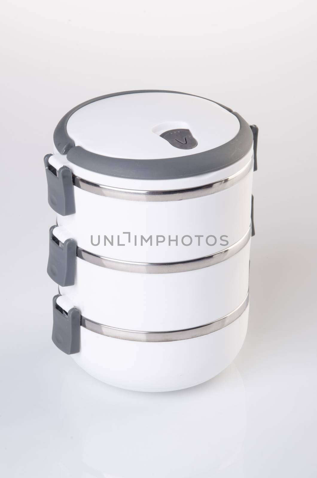 Food Container Tiffin, Food Container on background. by heinteh