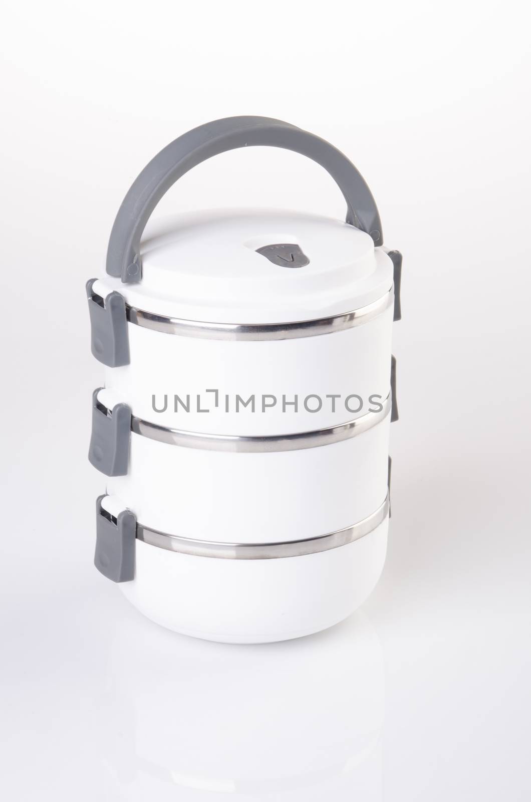 Food Container Tiffin, Food Container on background. by heinteh