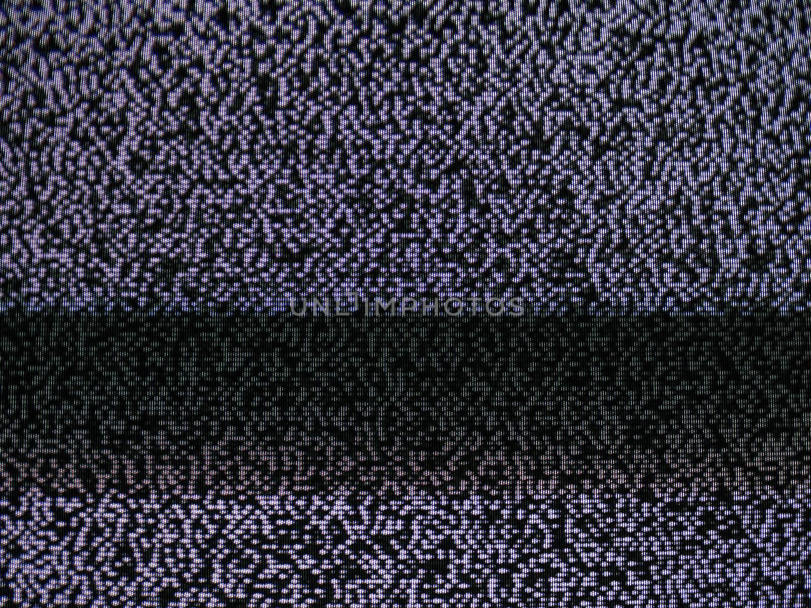 Color picture with static fuz coming down the TV 