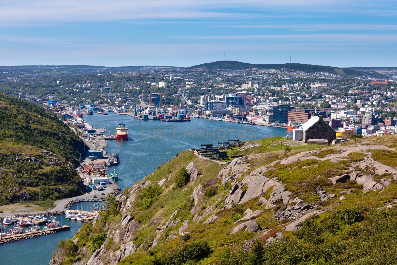 Saint Johns downtown harbour Signal Hill NL Canada by PiLens