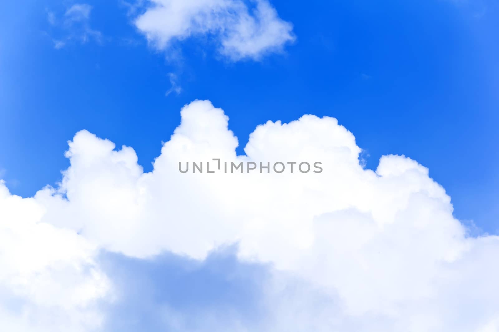 Photo of summer blue sky with white clouds