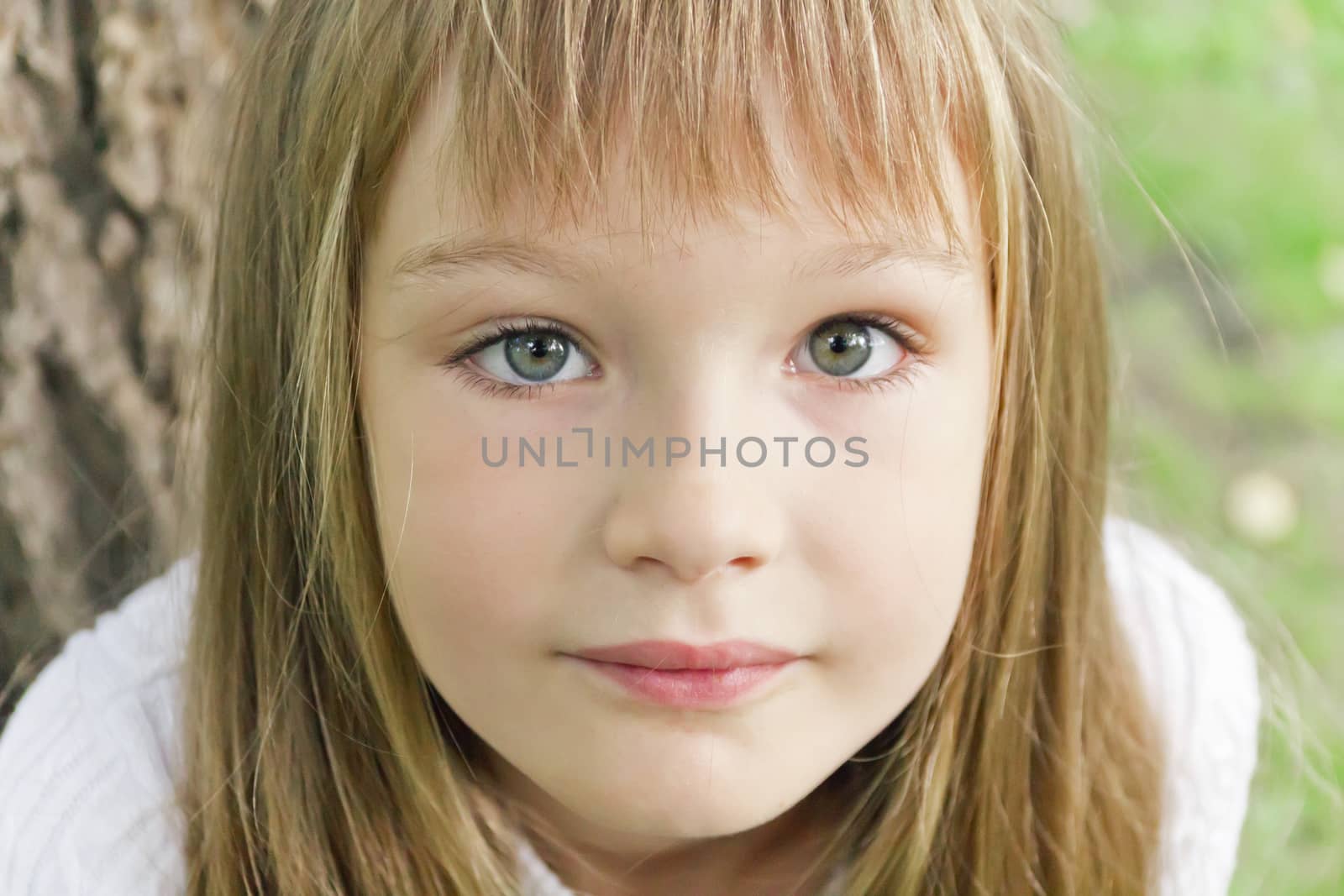 Photo of cute girl with long hair