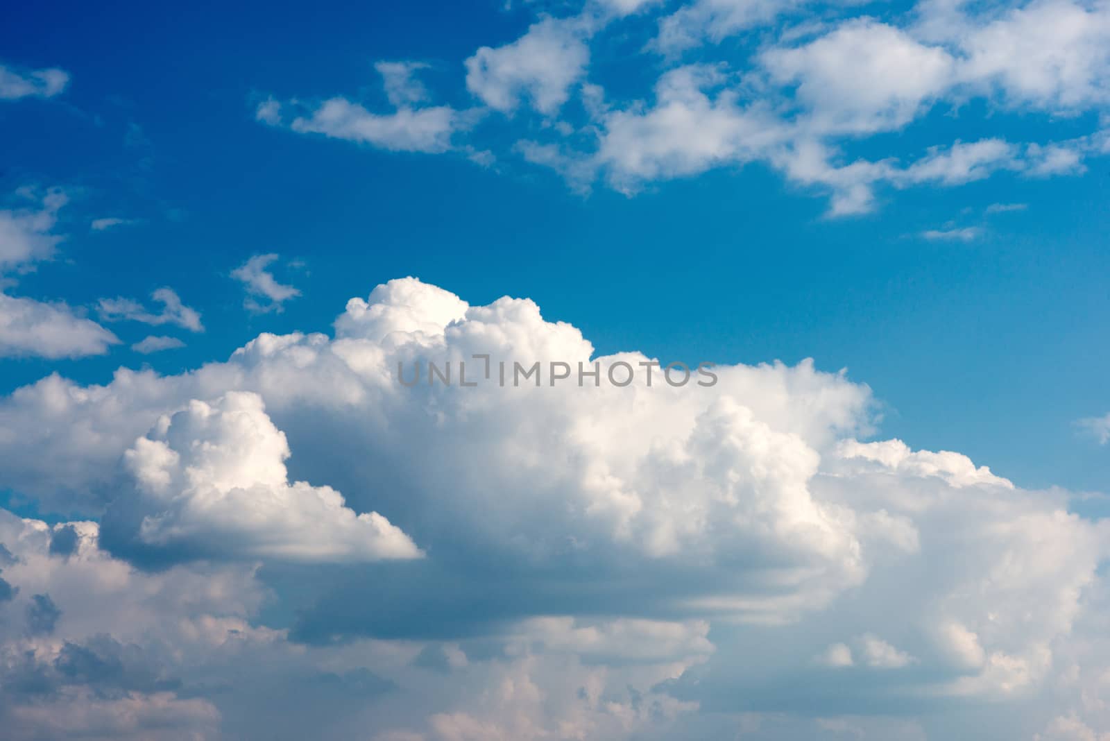 white clouds in the blue sky by DNKSTUDIO