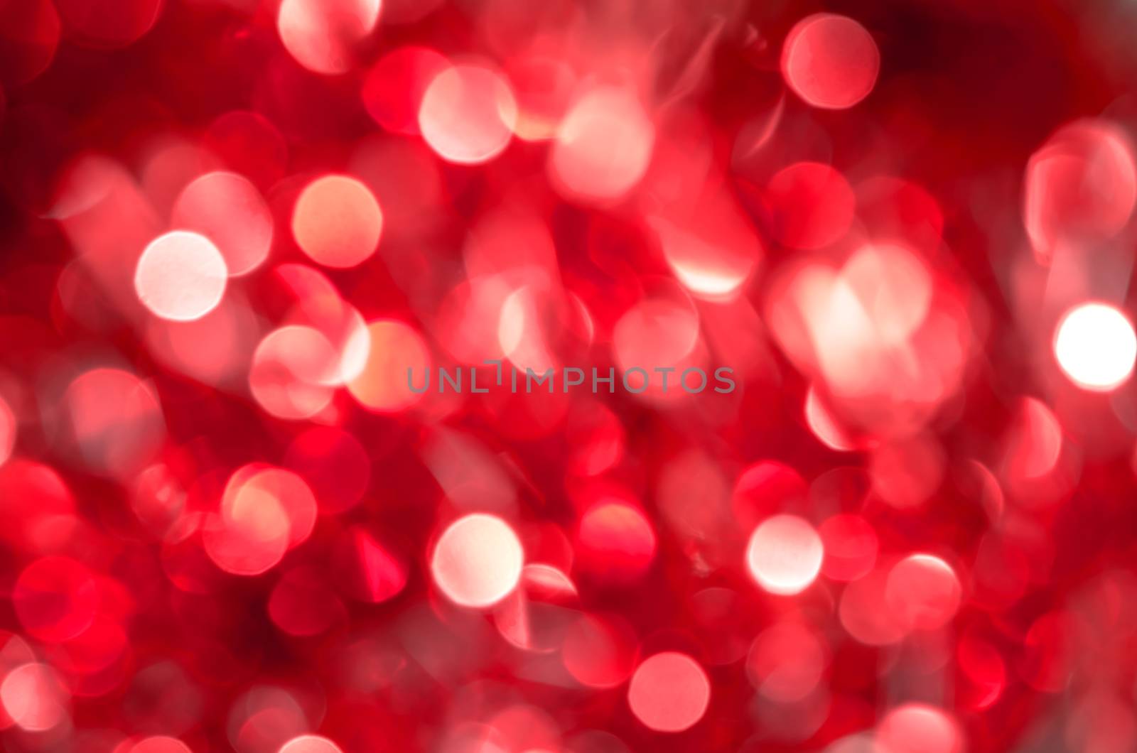 Red blur circle lights as christmas background. 
