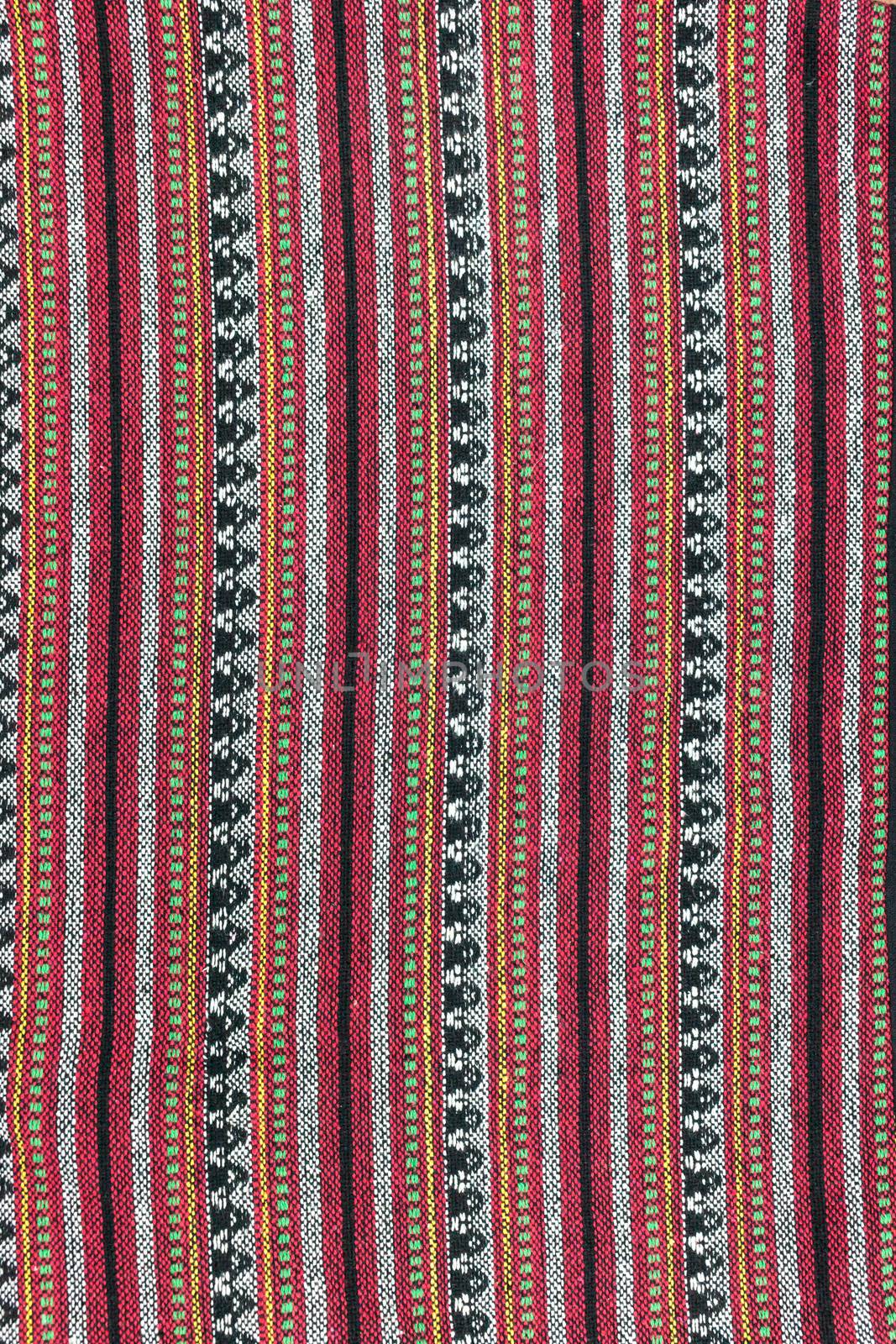Local north Thailand pattern design made fabric and silk.