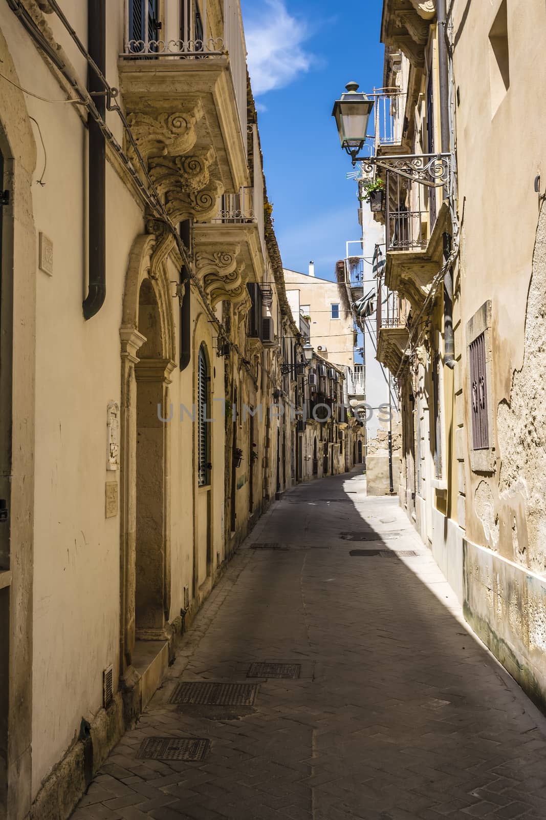 Alley at Ortigia, Syracuse, Sicily, Italy