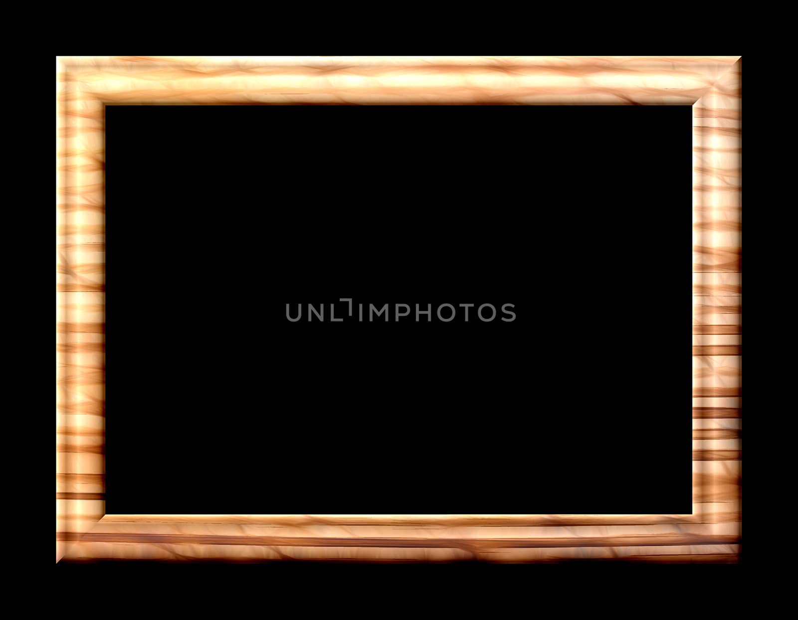 Rectangular embossed abstract empty photo frame with blurred texture yellow - brown tones on a black background