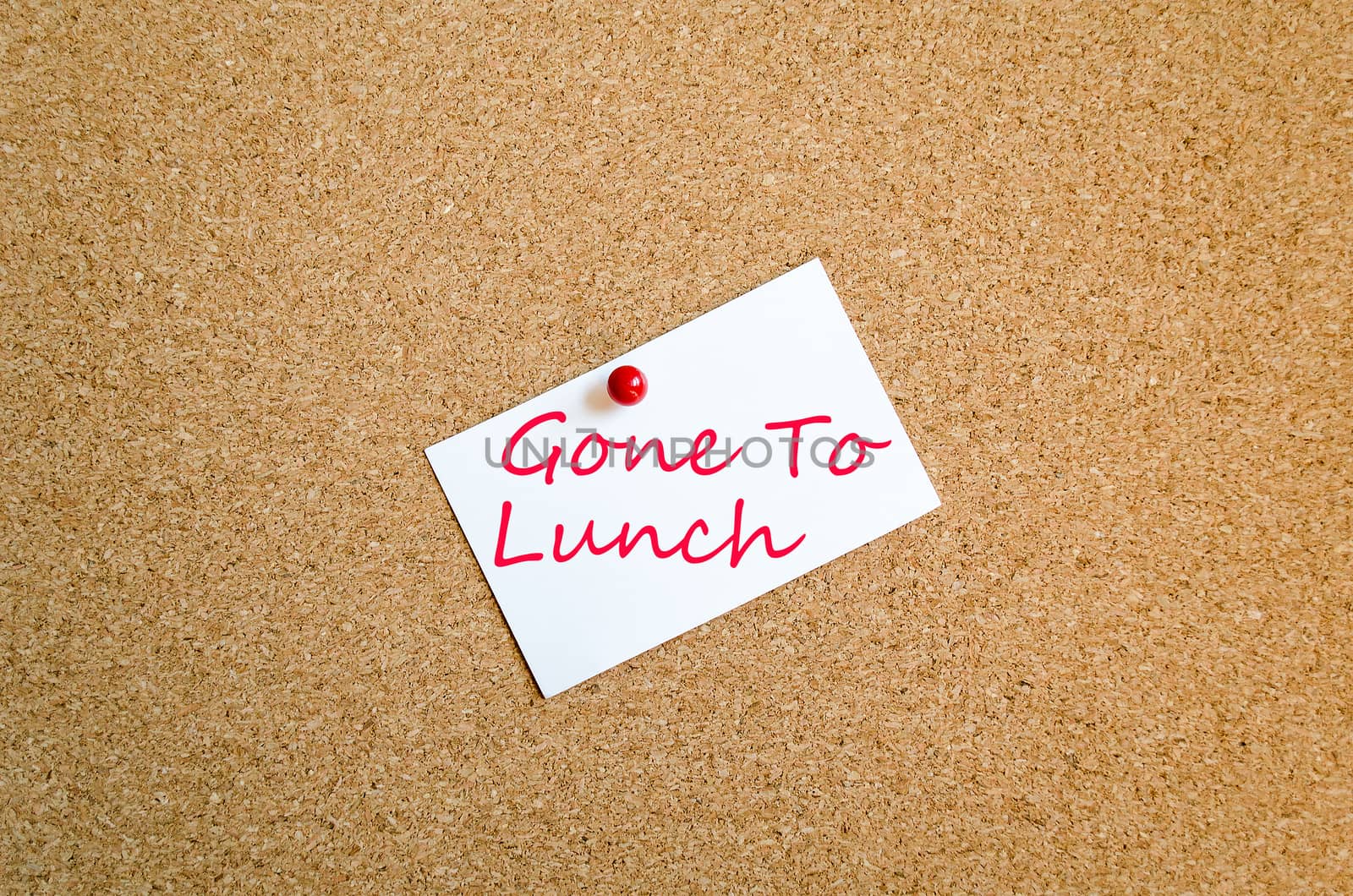 Sticky Note Gone To Lunch Concept by eenevski