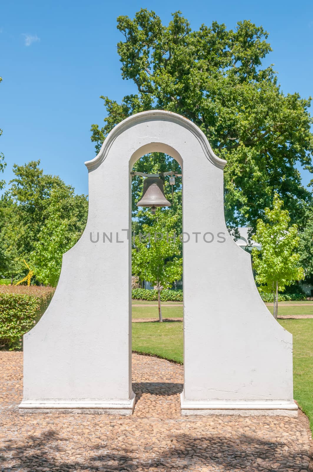 CAPE TOWN, SOUTH AFRICA - DECEMBER 15, 2014:  Slave bell on the farm Lourensford near Somerset West
