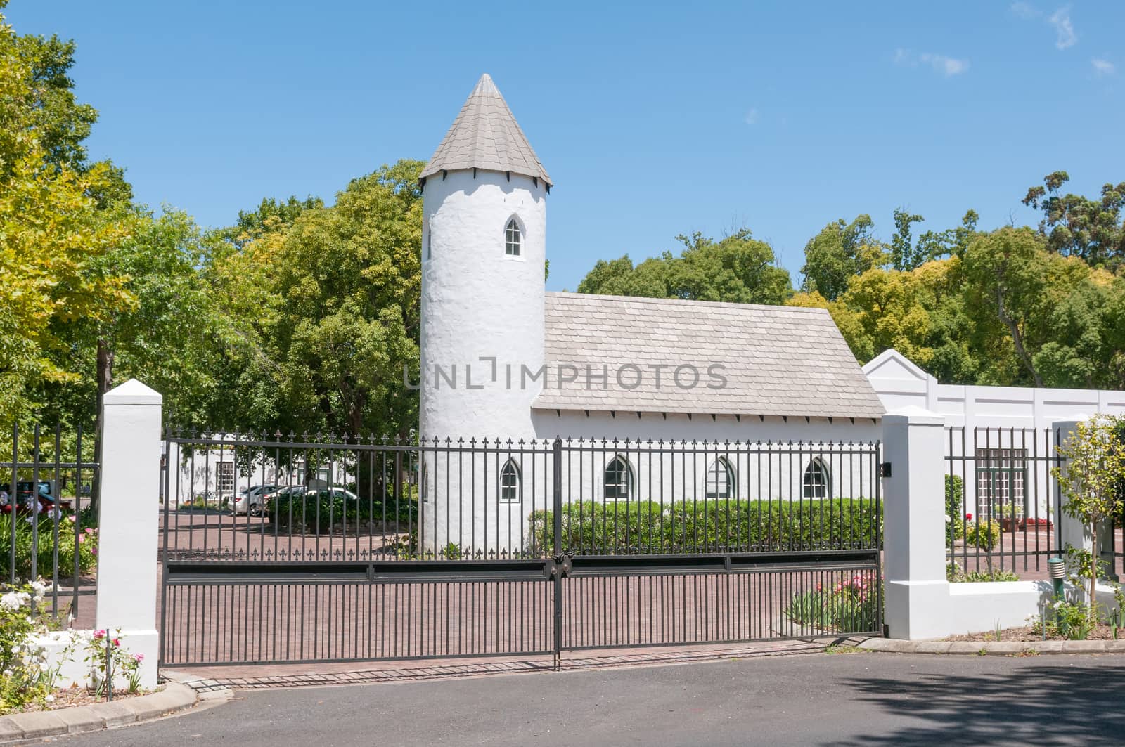 CAPE TOWN, SOUTH AFRICA - DECEMBER 15, 2014:  Erinvale wedding chapel on a farm near Somerset West