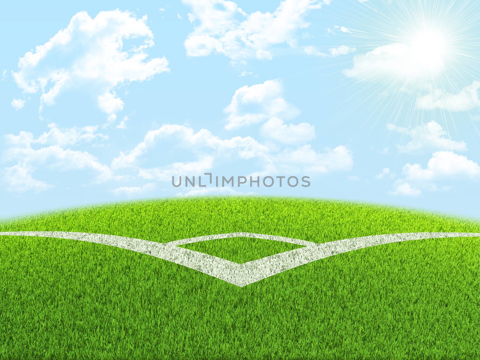 Green nature field with indexing by cherezoff