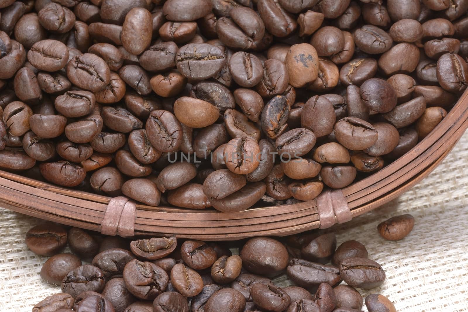 Coffee on wooden background