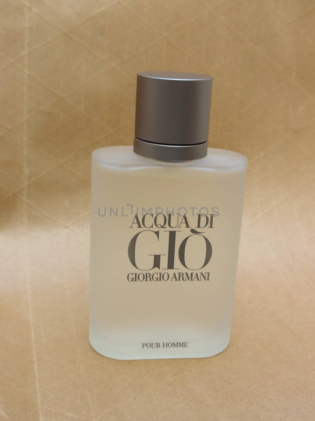 MILAN, ITALY - CIRCA MARCH 2014: Giorgio Armani, Acqua di Gio fragrance for men is one of the evergreen bestselling perfumes worldwide