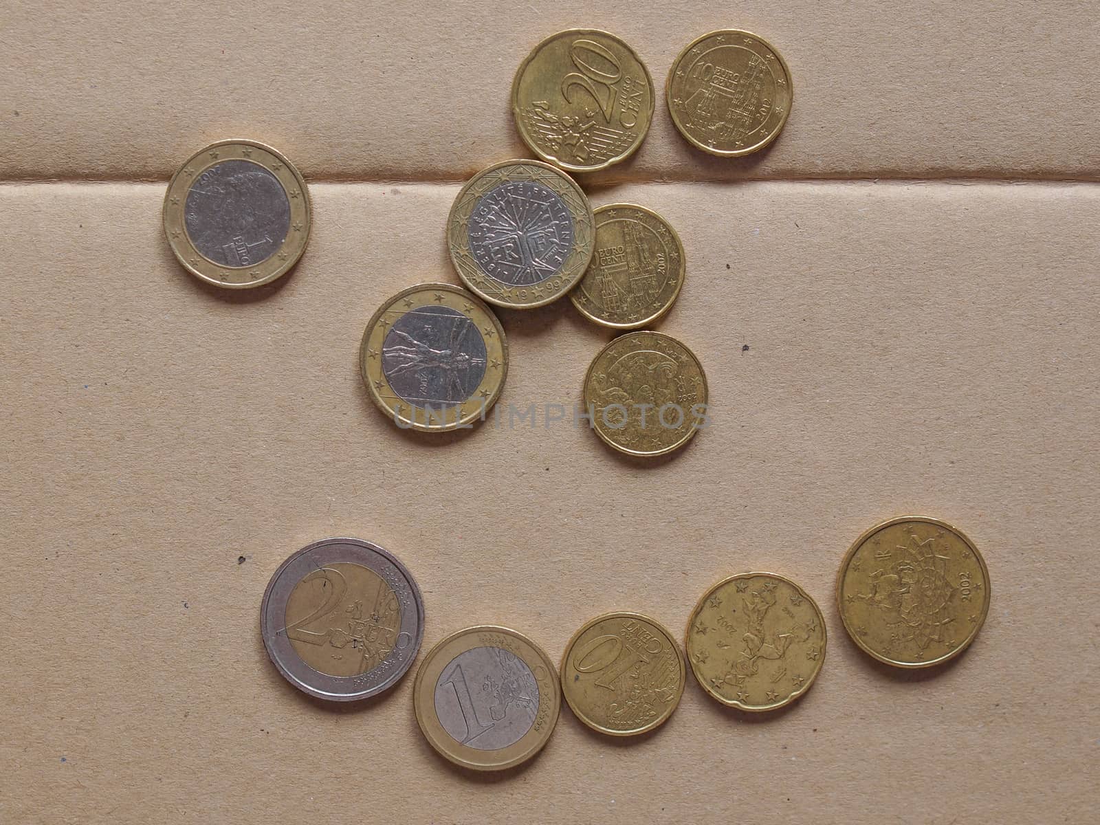 Euro coins currency of the European Union