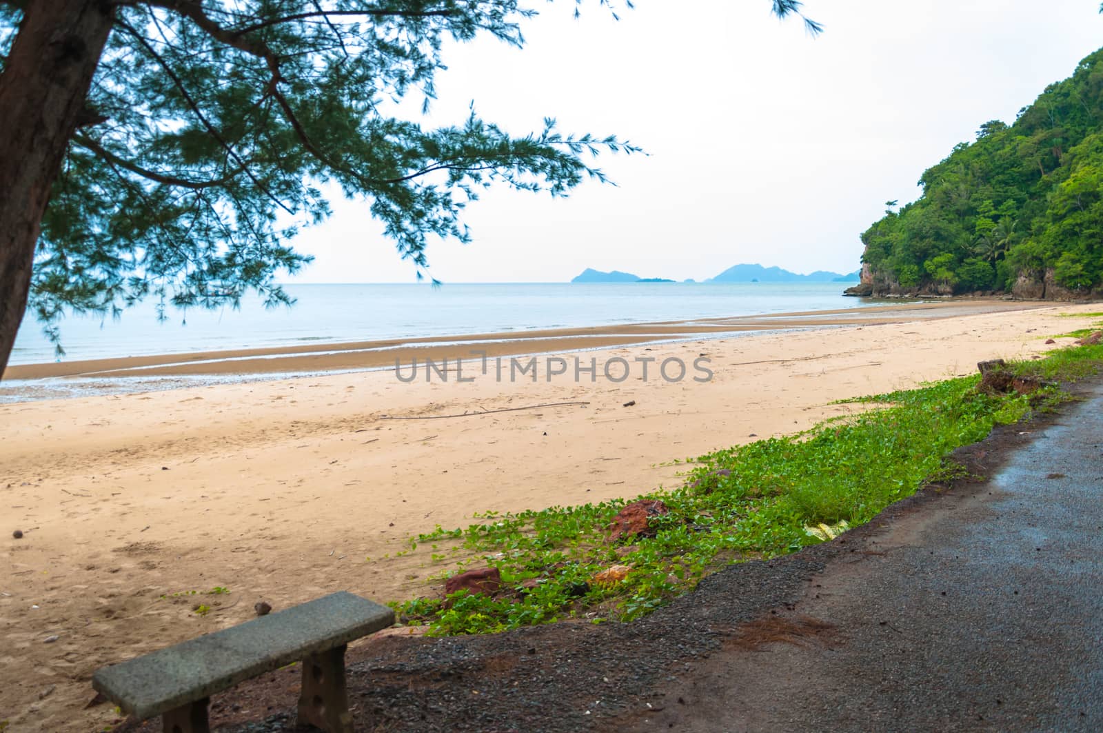 Beautiful view of beach with nature background of seascape