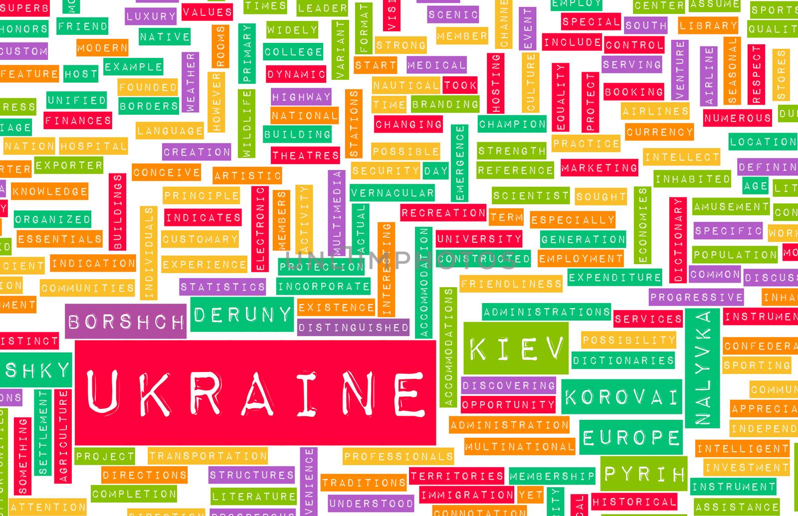 Ukraine as a Country Abstract Art Concept