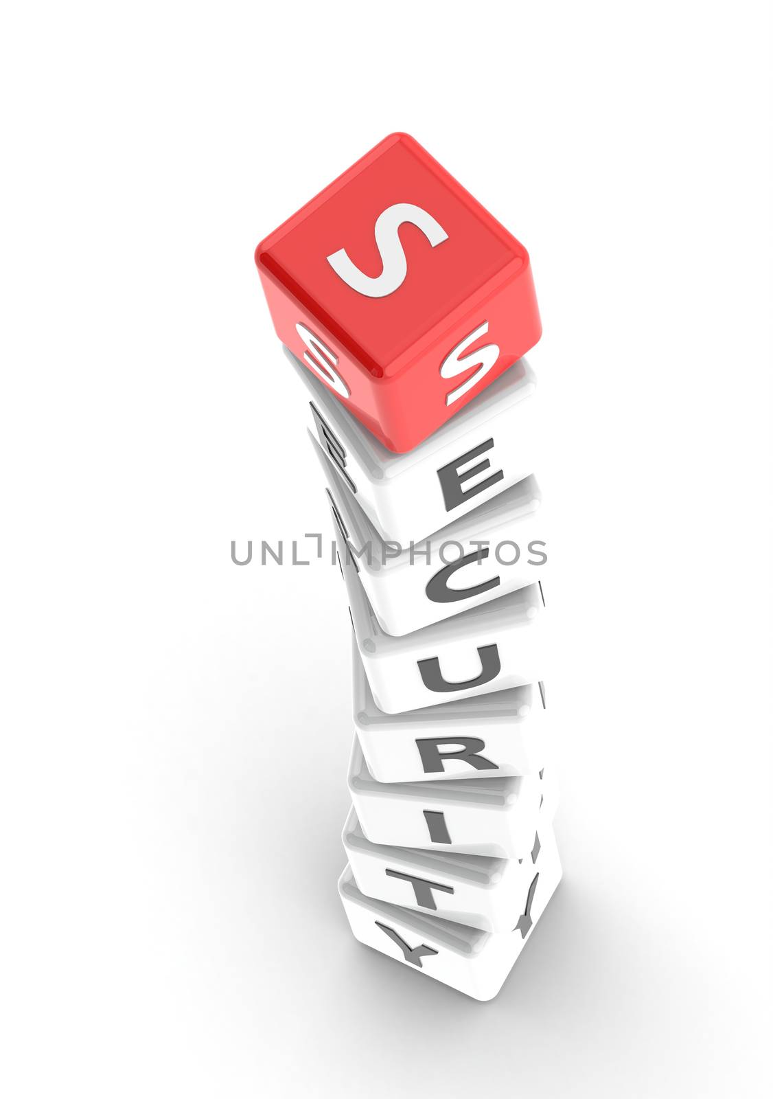Security puzzle word image with hi-res rendered artwork that could be used for any graphic design.