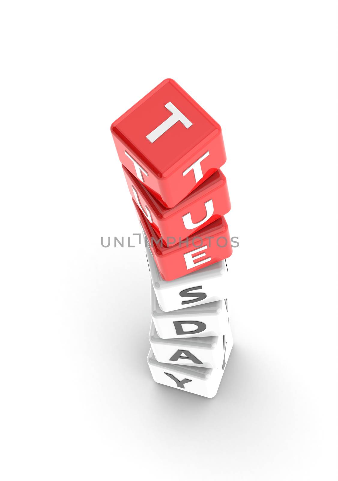 Tuesday puzzle word image with hi-res rendered artwork that could be used for any graphic design.