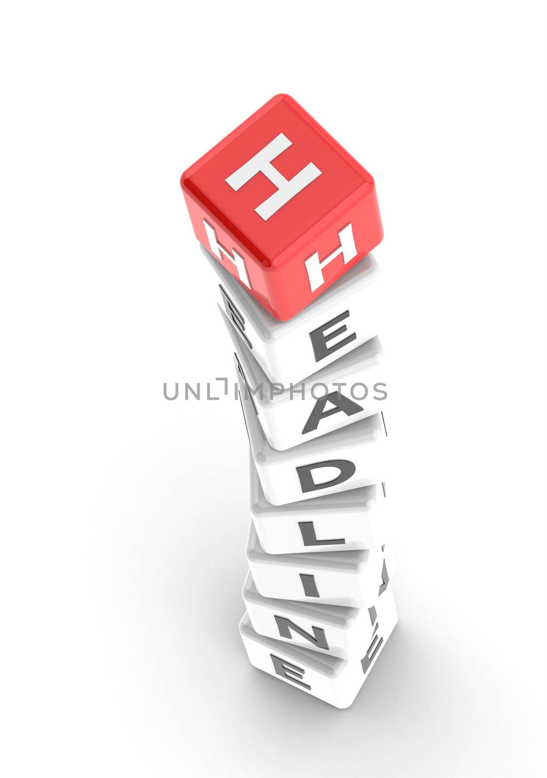 Headline puzzle word image with hi-res rendered artwork that could be used for any graphic design.