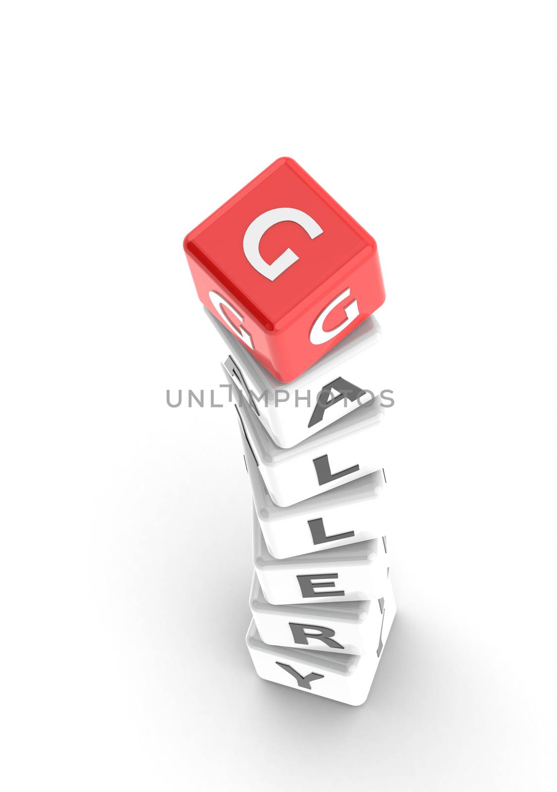 Gallery puzzle word image with hi-res rendered artwork that could be used for any graphic design.
