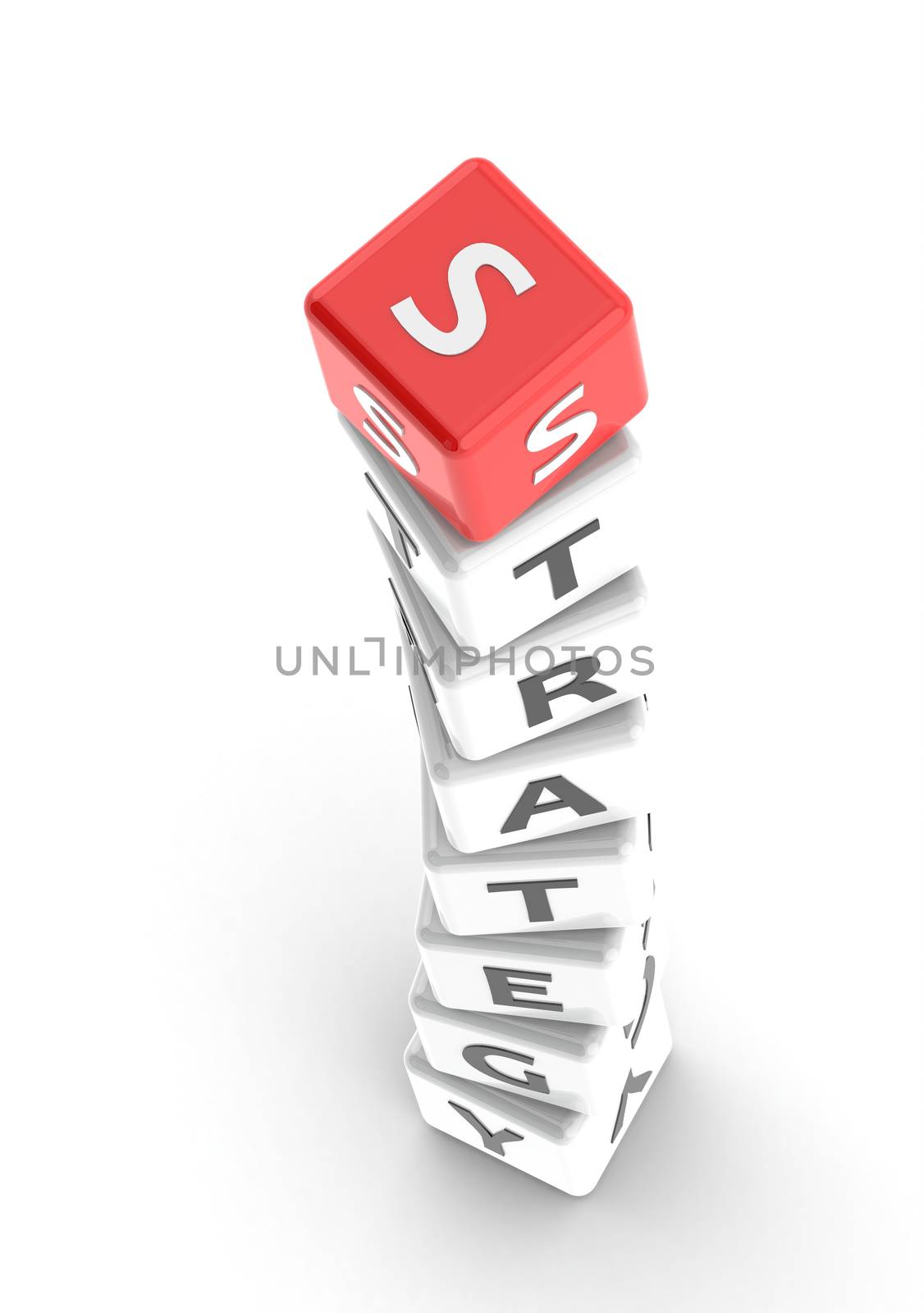 Strategy puzzle word image with hi-res rendered artwork that could be used for any graphic design.