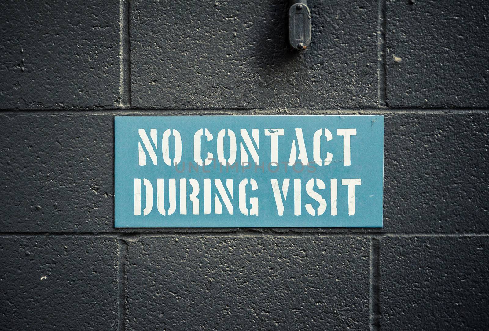 No Contact During Visit Sign In A Prison Or Jail