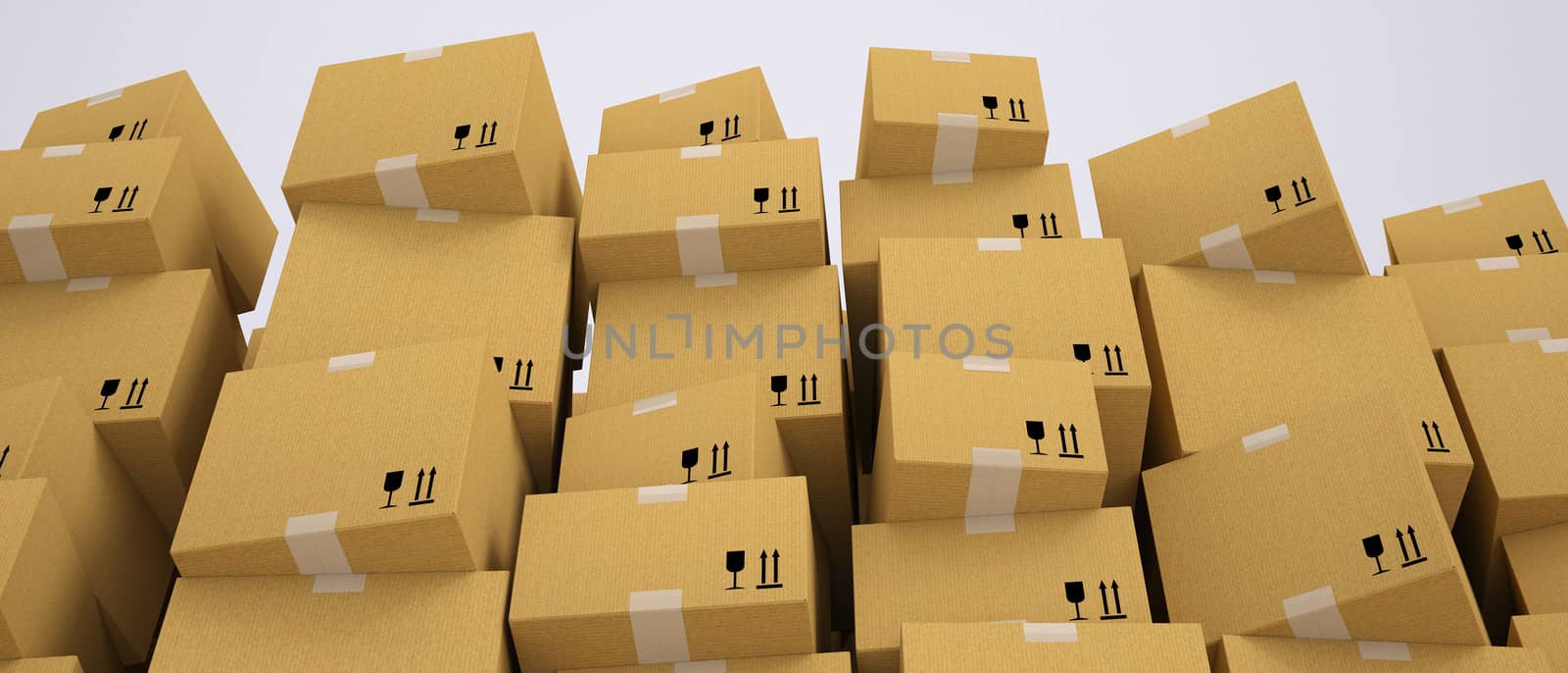 Carton boxes stacking by cherezoff