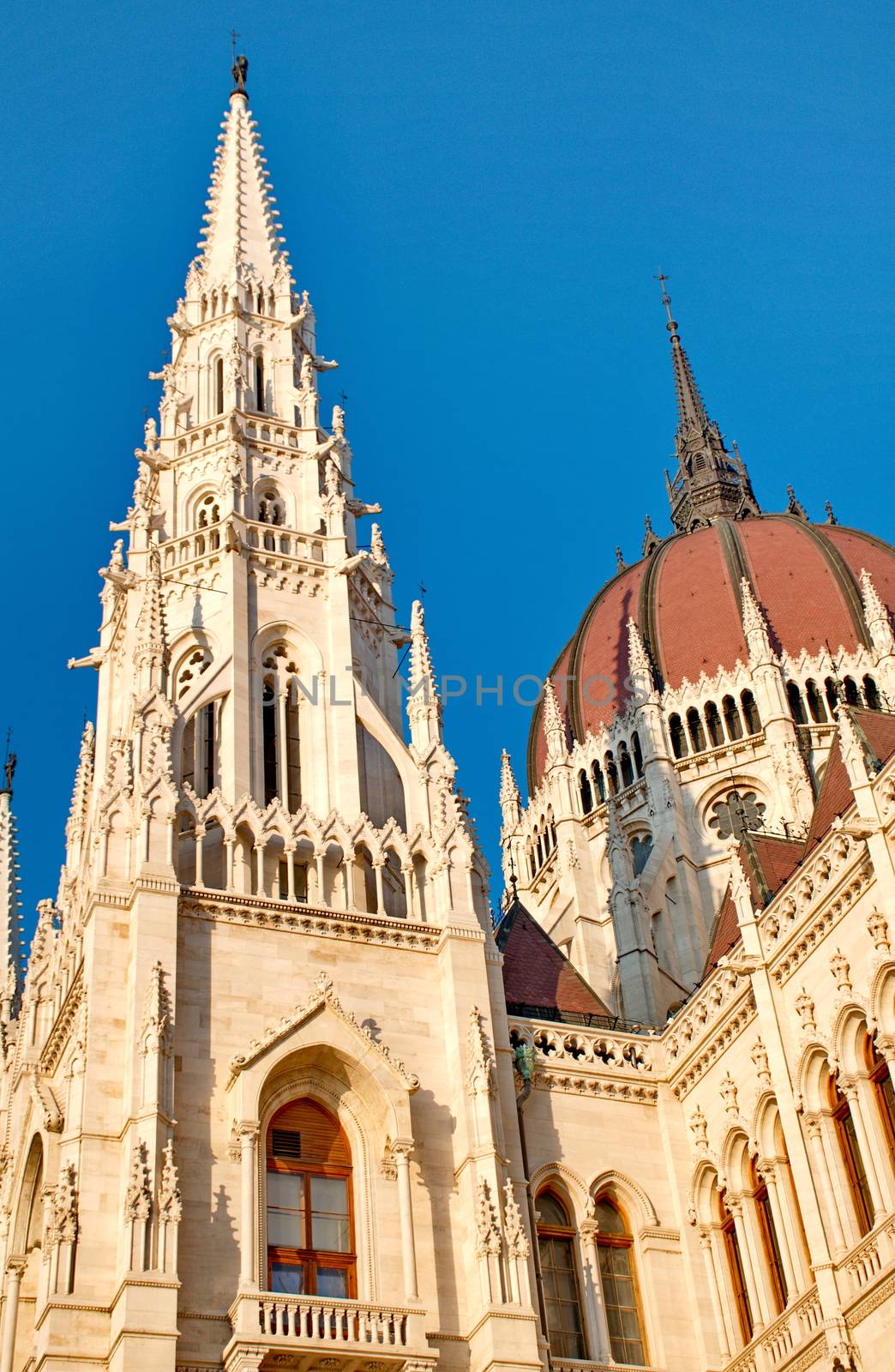 Details of the Hungarian parliament in Budapest by anderm