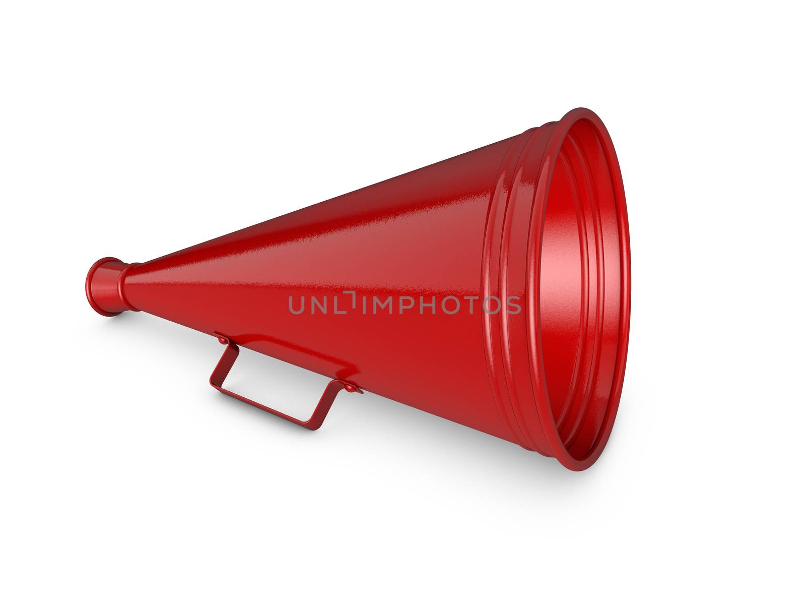 Red megaphone isolated on white by Polakx